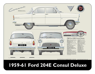 Ford Consul 204E Deluxe 1959-61 Mouse Mat
